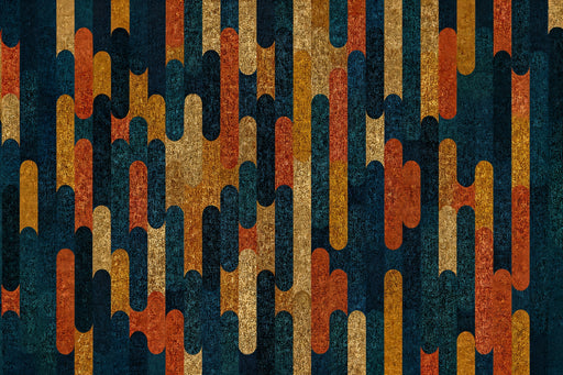 Papier peint géométrique Vintage chic coloré