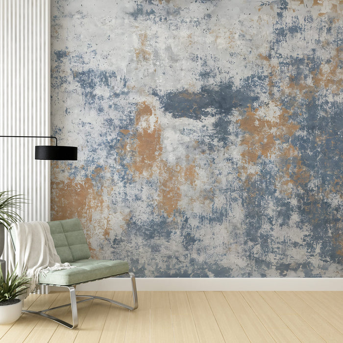 Papier peint abstrait | Effet Texturé Bleu et Brut