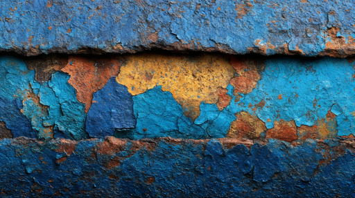 Papier peint texture rouille Effet patiné multicolore