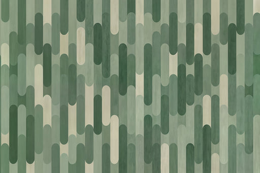 Papier peint géométrique vert Motif moderne et élégant