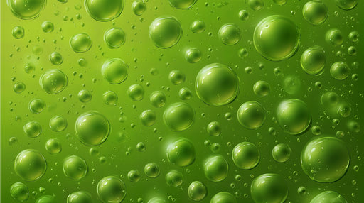 Papier peint bulles Design vert éclatant