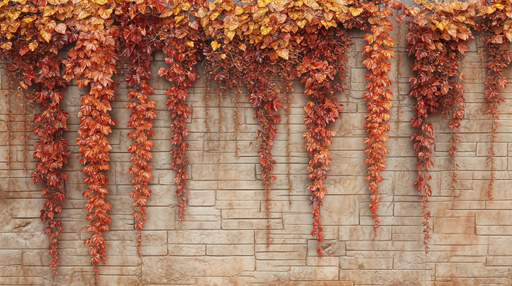 Papier peint mur de lierre Décor automnal envoûtant
