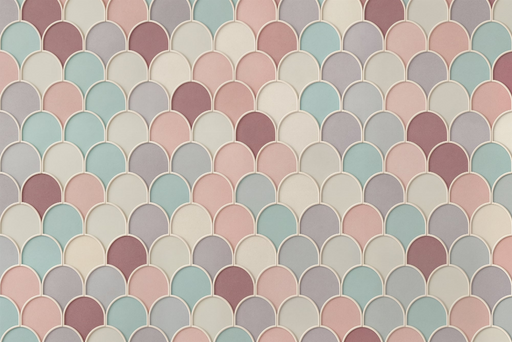 Papier peint écailles Pastels élégants