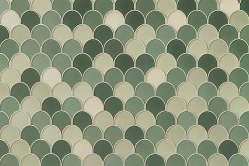 Papier peint écailles vertes Design géométrique moderne
