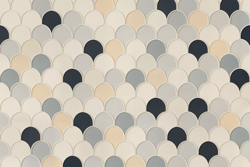 Papier peint écailles Design moderne en tons neutres