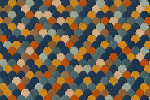 Papier peint écailles multicolores Design moderne et vif
