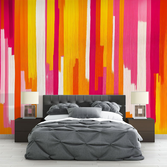 Papier peint abstrait | Couleurs éclatantes verticales