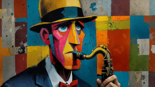 Papier peint musicien Art abstrait coloré