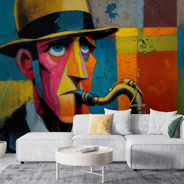 Papier peint musicien | Art abstrait coloré