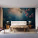 Papier peint nature tropicale avec fleurs exotiques pour chambre à coucher élégante