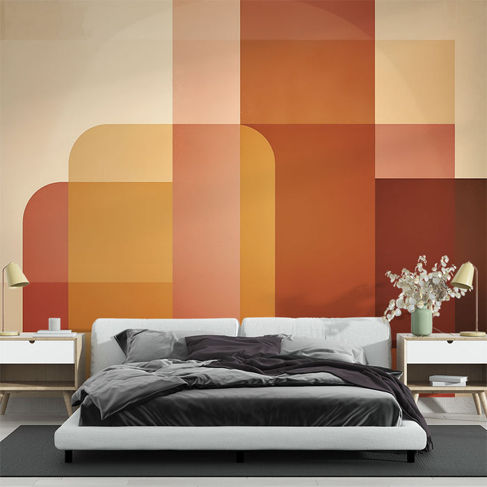 Papier peint géométrique | Tons chauds et modernes