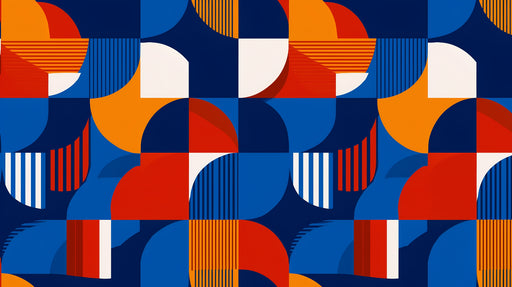 Papier peint géométrique Motif abstrait et multicolore