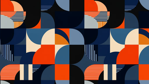 Papier peint géométrique Motif abstrait et coloré