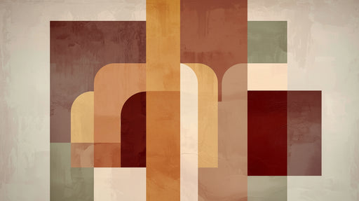 Papier peint géométrique Design moderne terreux