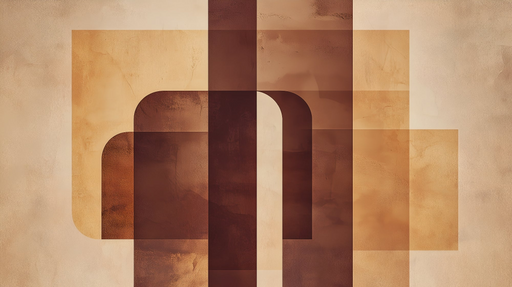 Papier peint abstrait Géométrie et textures chaudes