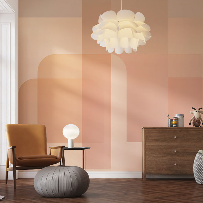 Papier peint géométrique | Tons pastel et formes abstraites