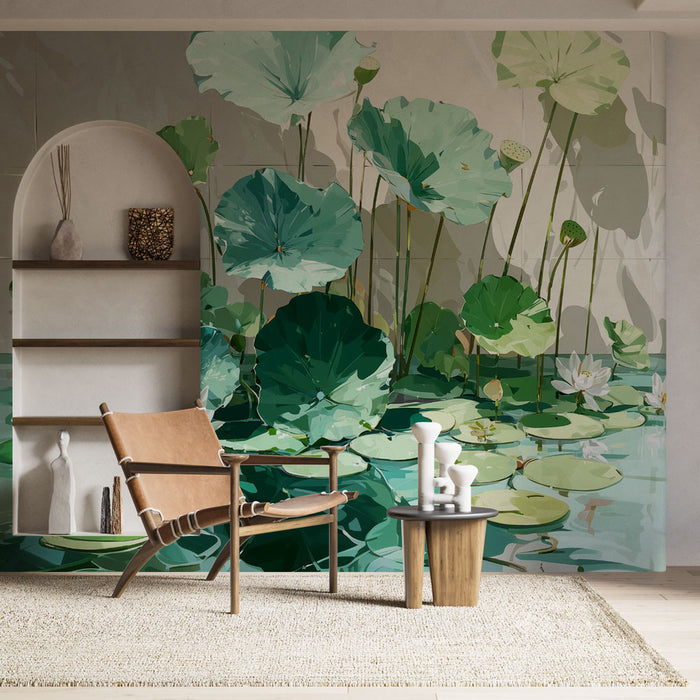 Papier peint Lotus | Élégance Aquatique