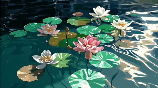 Papier peint Nénuphars Nature sereine et apaisante