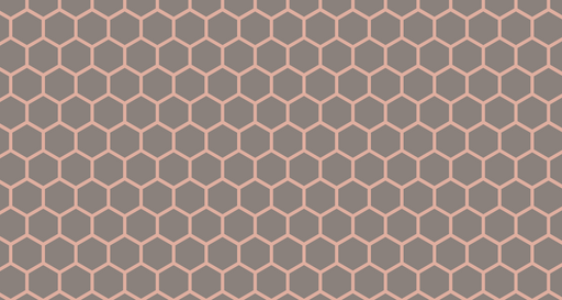 Papier peint géométrique Hexagones roses et gris