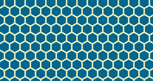 Papier peint géométrique Hexagones bleu marine et beige