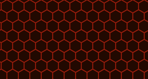 Papier peint hexagonal Rouge sur noir