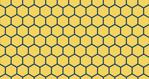 Papier peint hexagone Jaune et Bleu Marine