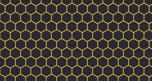 Papier peint alvéole Design géométrique noir et jaune