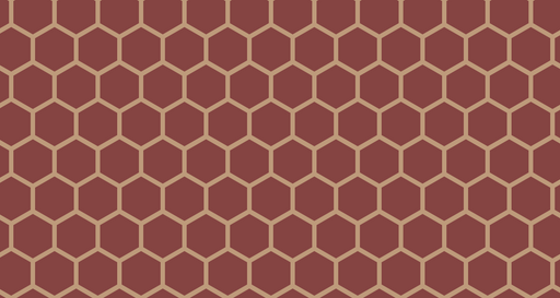 Papier peint hexagonal Motif rouge et beige