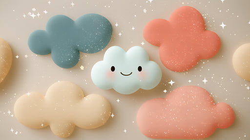 Papier peint nuages enfant Design doux et ludique