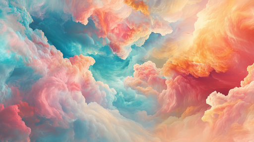Papier peint nuage Céleste et coloré