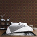 Papier peint marron avec motifs octogonaux colorés pour chambre moderne