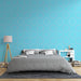 Papier peint bleu avec motifs octogonaux blancs pour chambre moderne