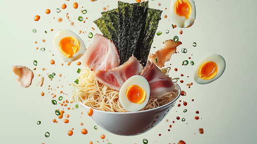 Papier peint ramen Plat de ramen artistique en lévitation