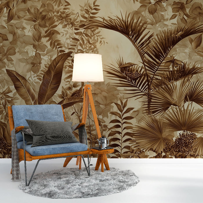 Papier peint jungle | Motif tropical vintage