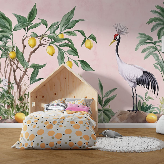 Papier peint exotique | Motif de nature et animaux