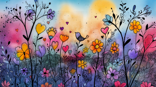 Papier peint floral bohème Jardin enchanté