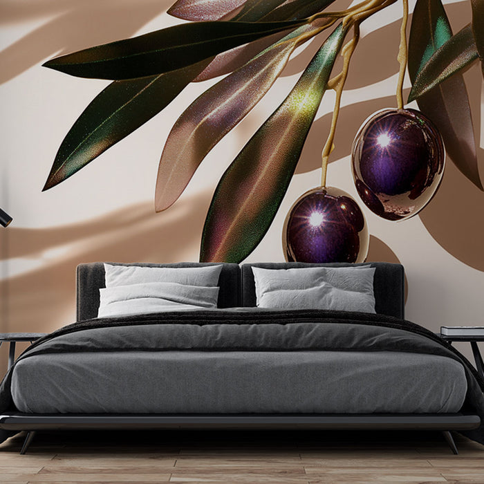 Papier peint olives | Motif moderne et élégant