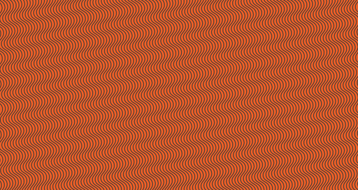 Papier peint ondulations Motif géométrique orange