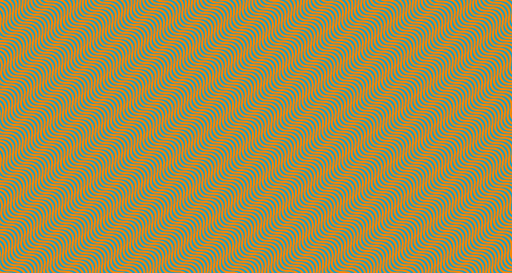 Papier peint ondulé Motif psychédélique orange et vert