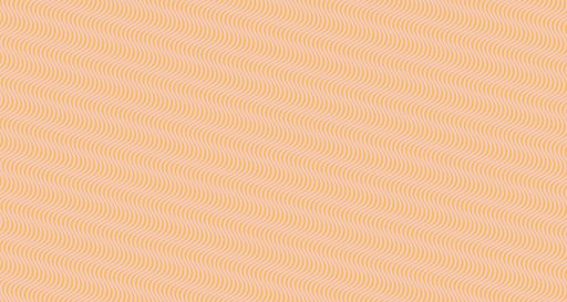 Papier peint ondulations Motif de vagues orange sur fond crème