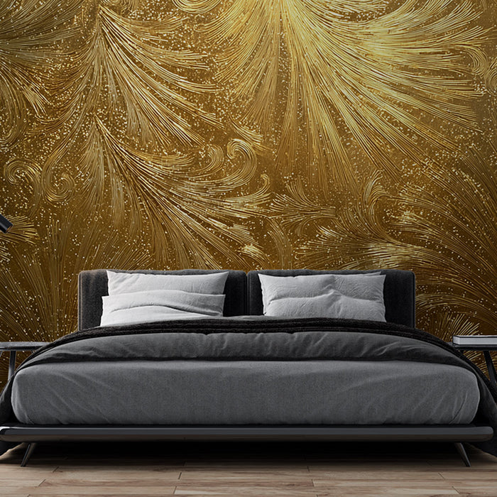 Papier peint baroque | Doré et élégant