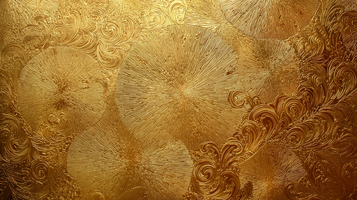 Papier peint doré Motifs lumineux et tourbillonnants