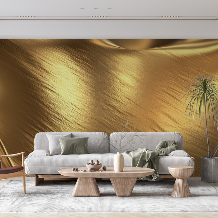 Papier peint doré | Texture métallique élégante