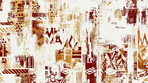 Papier peint tribal moderne Design géométrique mexicain