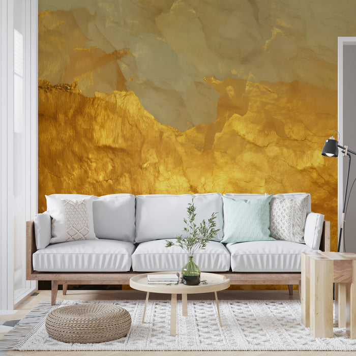 Papier peint marbré | Effet doré et texturé