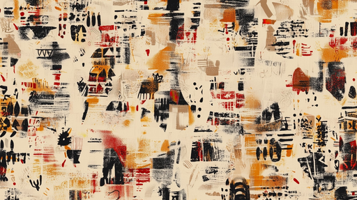Papier peint abstrait Tons chauds et contrastes modernes