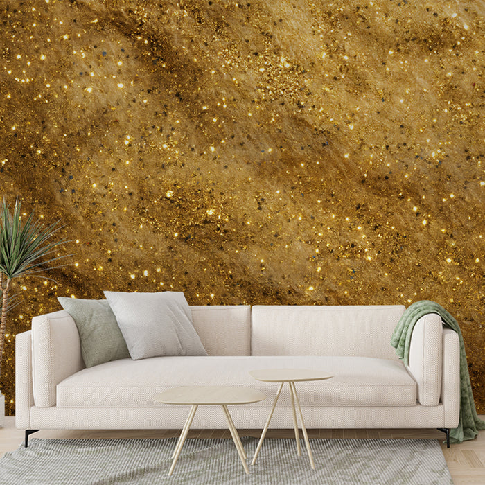 Papier peint pailleté or | Brillance et élégance