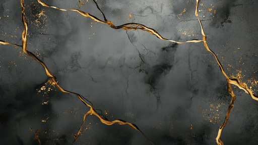 Papier peint craquelé doré Élégance et modernité