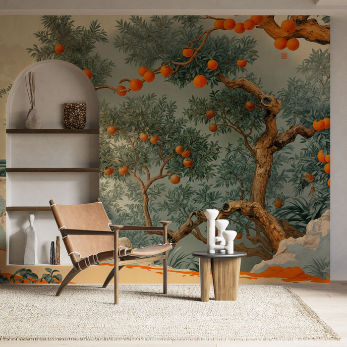 Papier peint orangerie | Évasion artistique asiatique