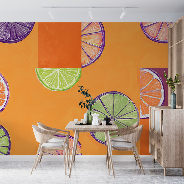 Papier peint agrumes | Explosion de couleur